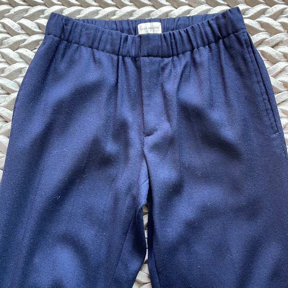 Club Monaco Wool Navy Blue Pants